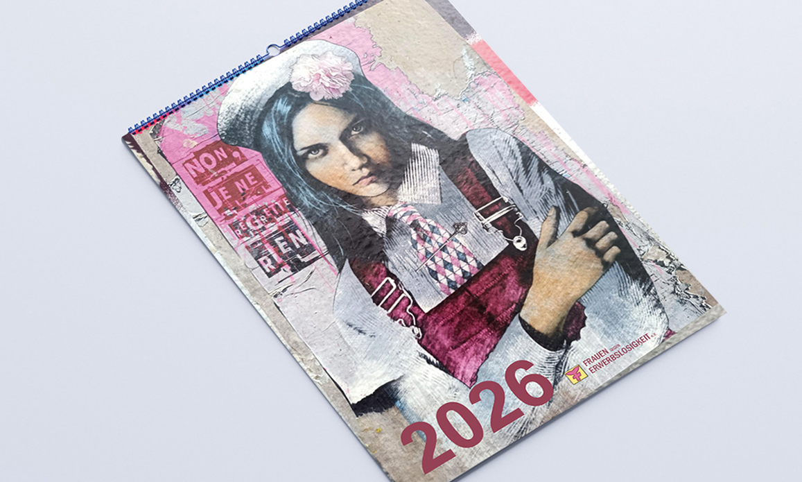 Graffiti-Solikalender 2026 Frauen gegen Erwerbslosigkeit